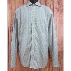 Polo Ralph Lauren Mens Easy Care Plaid Dress Shirt 17.5 36/37